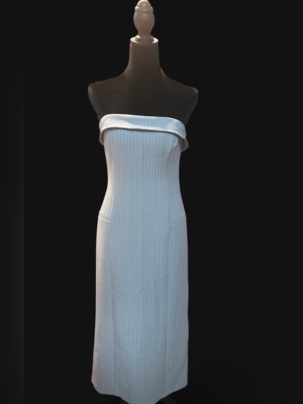 A&F Strapless Tailored Midi Dress